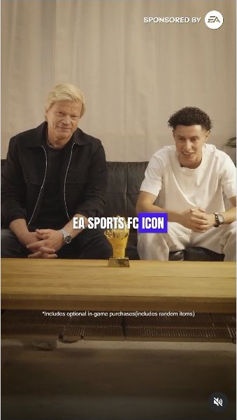 OussiFooty sponsored EA Sports FC Mobile Instagram post with visible engagement
